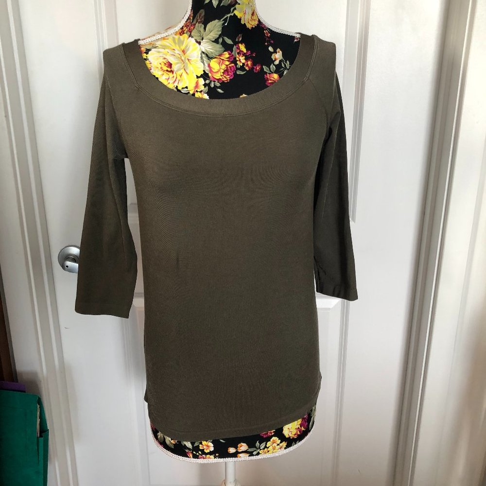 WOLFORD 3/4 Sleeve Crew Neck Pullover